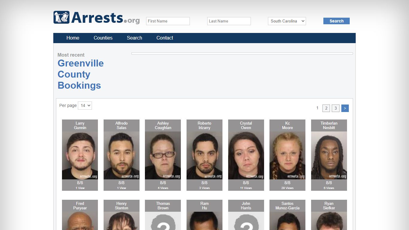 Greenville County Arrests and Inmate Search