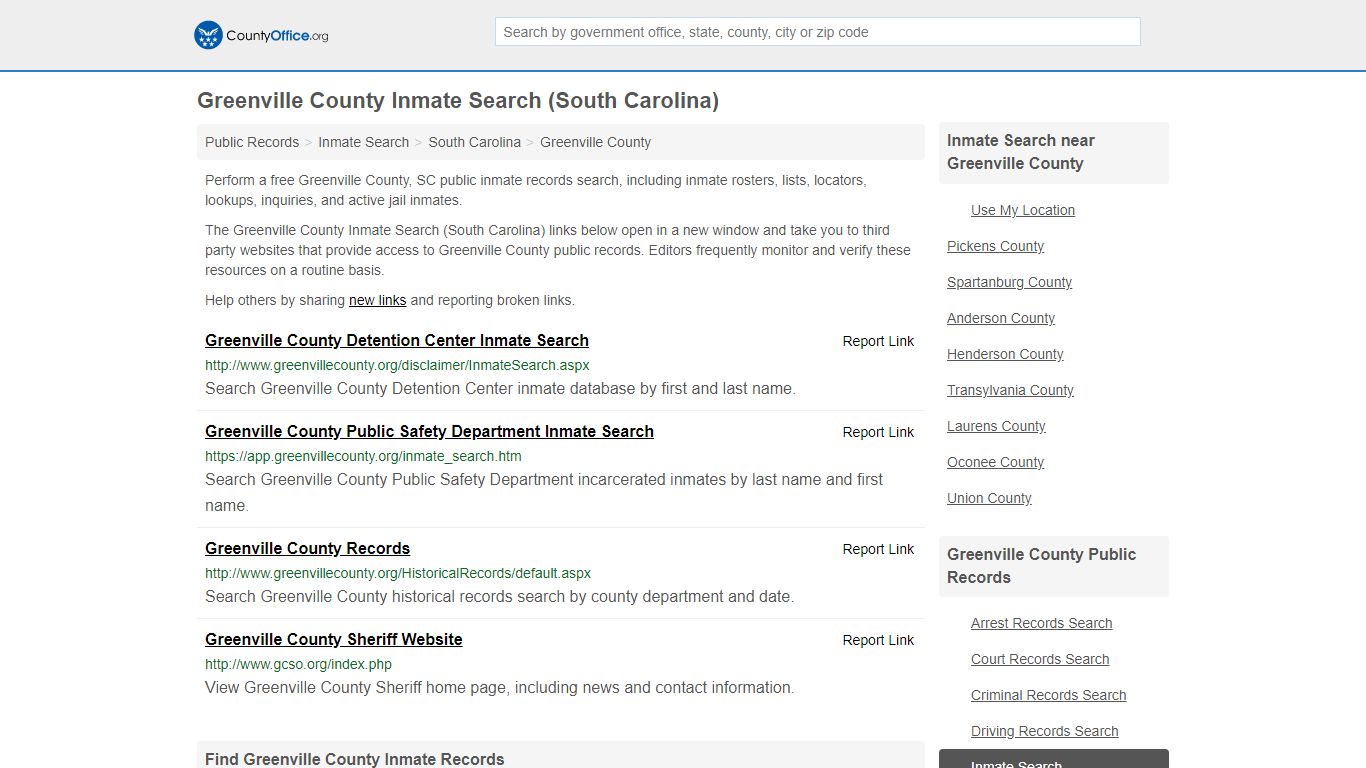 Inmate Search - Greenville County, SC (Inmate Rosters ...